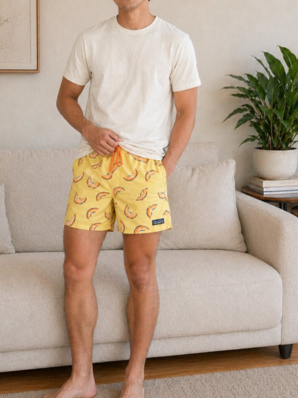 Patagonia Baggies Board Shorts Men's Small Yellow 5-in Hiking Y2K Gorpcore Fruit - Picture 5 of 8